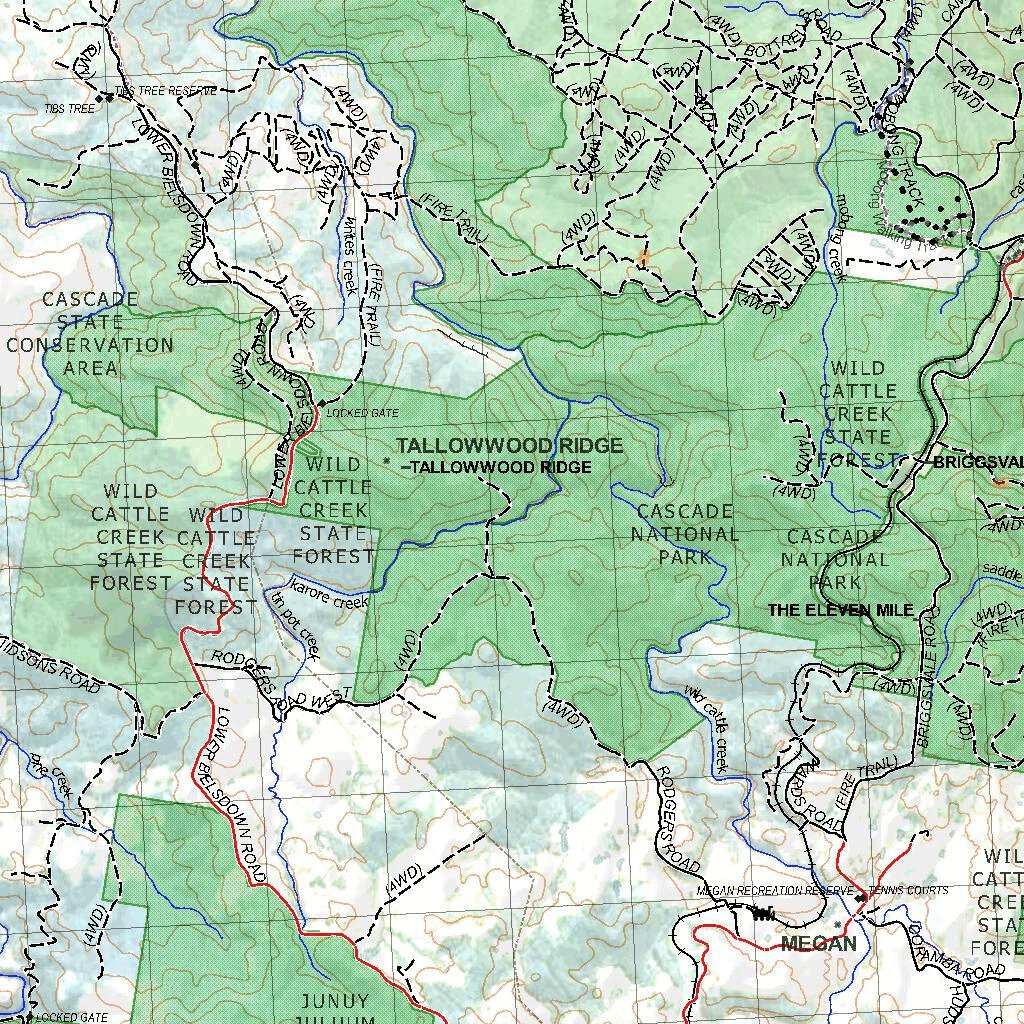 Getlost Map 9437 DORRIGO NSW Topographic Map V15 175,000 by Getlost