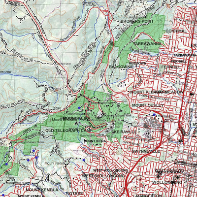 Getlost Map 9029 WOLLONGONG NSW Topographic Map V15 1:75,000