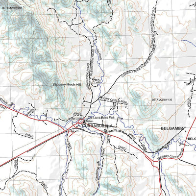Getlost Map 9035 TAMWORTH NSW Topographic Map V15 1:75,000