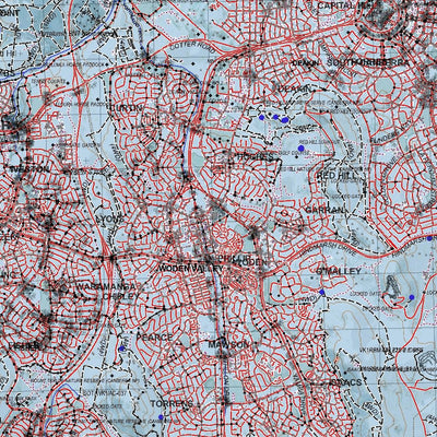 Getlost Map 8727 CANBERRA NSW Topographic Map V15 1:75,000