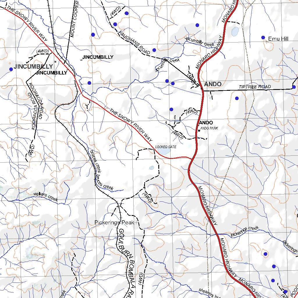 Getlost Map 8724 BOMBALA NSW Topographic Map V15 175,000 by Getlost