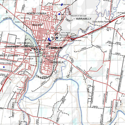 Getlost Map 8630 COWRA NSW Topographic Map V15 1:75,000