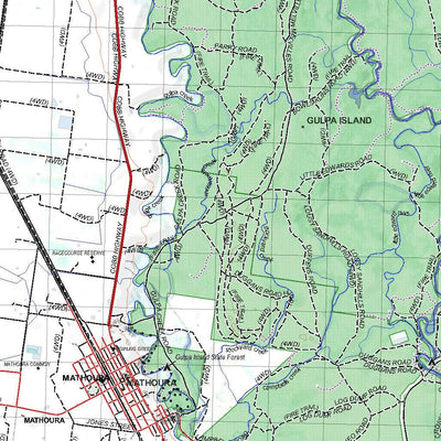 Getlost Map 7826 MATHOURA NSW Topographic Map V15 1:75,000