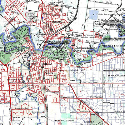 Getlost Map 7825 ECHUCA NSW Topographic Map V15 1:75,000