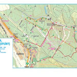Eplény Kaland hegy, Síaréna turista,-biciklis térkép, tourist-biking map,