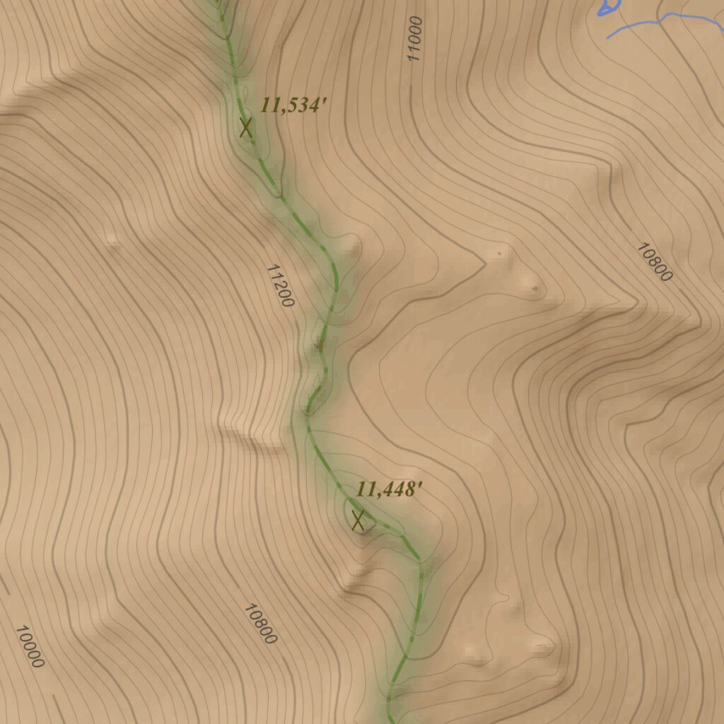 Christina Lake, Wyoming 7.5 Minute Topographic Map Color Hillshade by