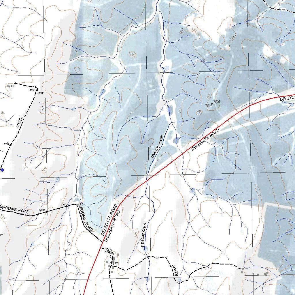 Getlost Map 87243S Bombala NSW Topographic Map V15 125,000 by Getlost