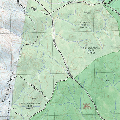 Getlost Map 8724-1S Glen Allen NSW Topographic Map V15 1:25,000