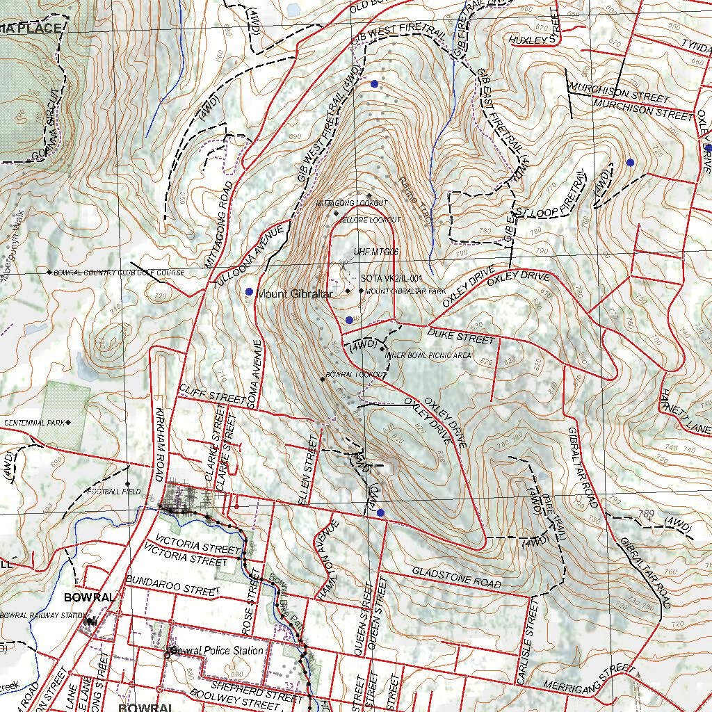 Getlost Map 89292S Mittagong NSW Topographic Map V15 125,000 by