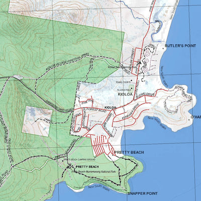 Getlost Map 8926-1N Kioloa NSW Topographic Map V15 1:25,000