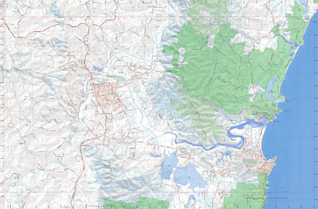 Getlost Map 8824-1S Bega NSW Topographic Map V15 1:25,000 by Getlost ...