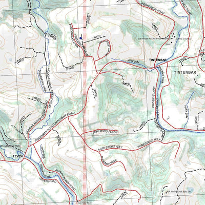 Getlost Map 9640-3N Ballina NSW Topographic Map V15 1:25,000