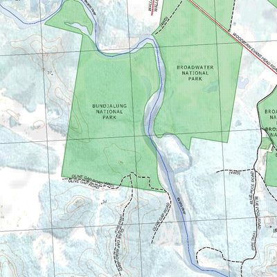Getlost Map 9539-1N Woodburn NSW Topographic Map V15 1:25,000