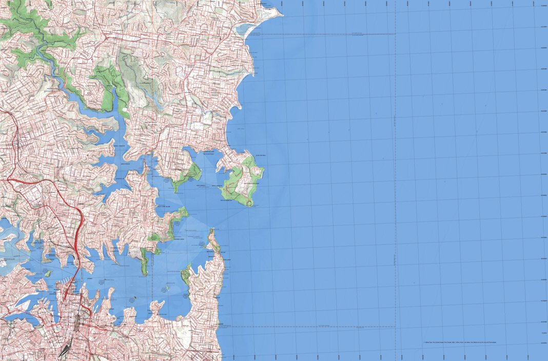 Getlost Map 91302N Sydney Heads NSW Topographic Map V15 125,000 by