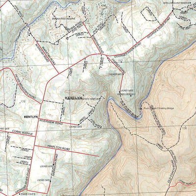 Getlost Map 9029-1N Campbelltown NSW Topographic Map V15 1:25,000