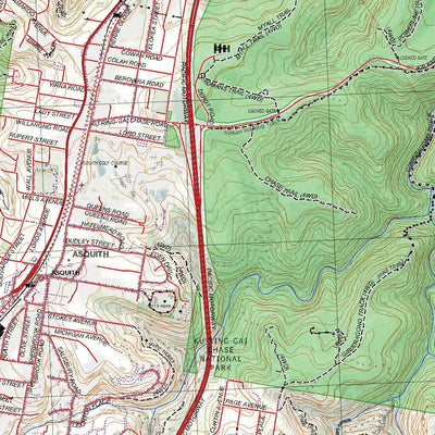Getlost Map 9130-4S Hornsby NSW Topographic Map V15 1:25,000