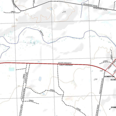 Getlost Map 9036-3S Somerton NSW Topographic Map V15 1:25,000