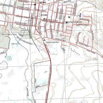 Getlost Map 9033-1N Scone NSW Topographic Map V15 1:25,000