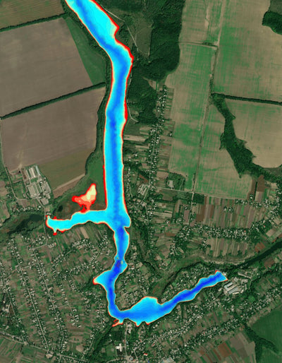 1. Рось річка (смт Стеблів). Черкаська область. Карта глибин