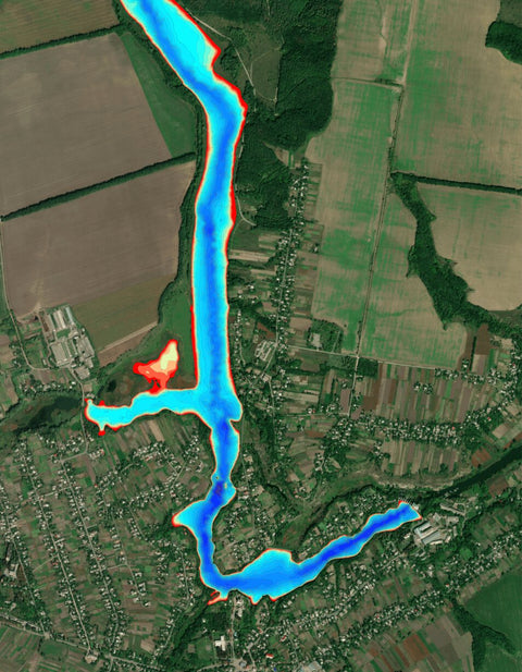 1. Рось річка (смт Стеблів). Черкаська область. Карта глибин