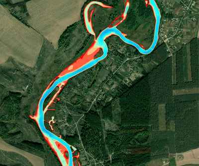 4. Рось річка (с. Москаленки). Черкаська область. Карта глибин