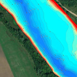 1. Рось річка (смт Стеблів). Черкаська область. Карта глибин