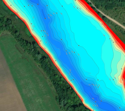 1. Рось річка (смт Стеблів). Черкаська область. Карта глибин