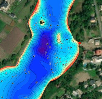 1. Рось річка (смт Стеблів). Черкаська область. Карта глибин