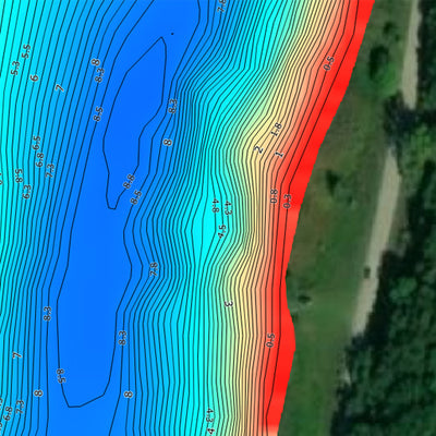 2. Рось річка (с. Миколаївка). Черкаська область. Карта глибин