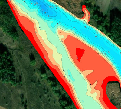 4. Рось річка (с. Москаленки). Черкаська область. Карта глибин