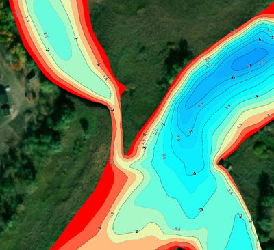 4. Рось річка (с. Москаленки). Черкаська область. Карта глибин