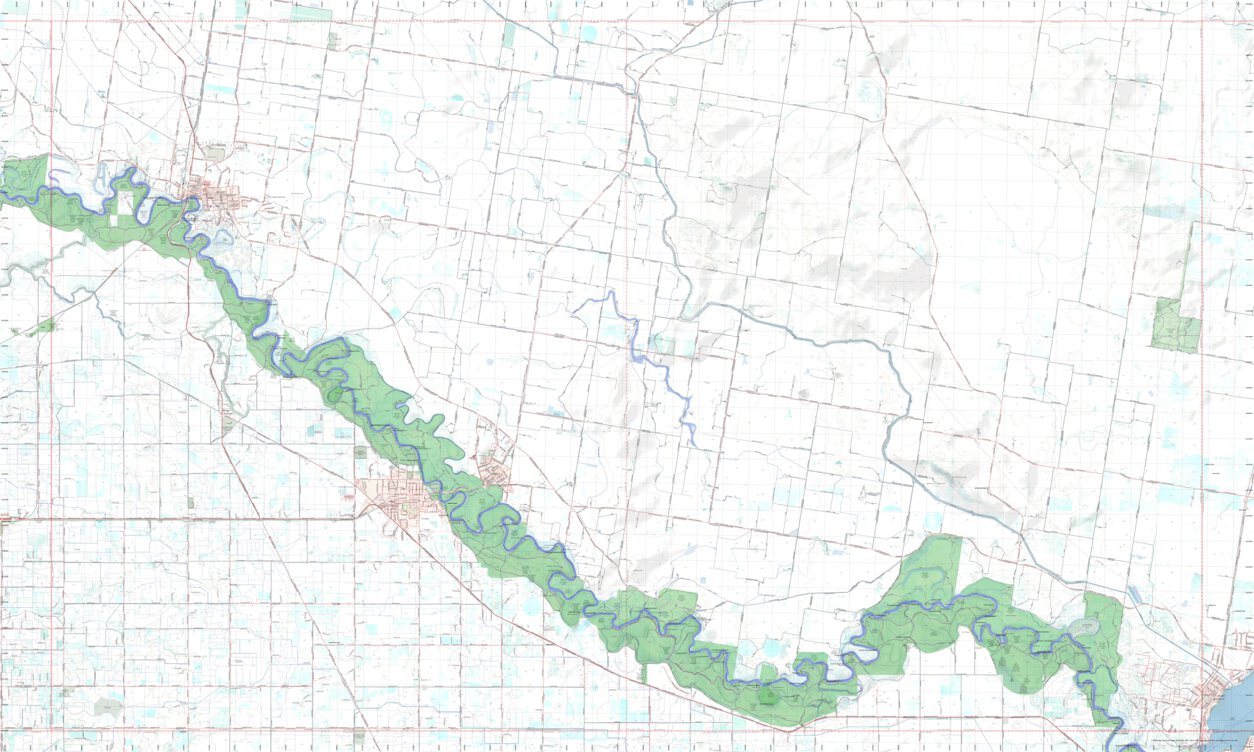 Getlost Map 8026S Tocumwal NSW Topographic Map V15 125,000 by Getlost