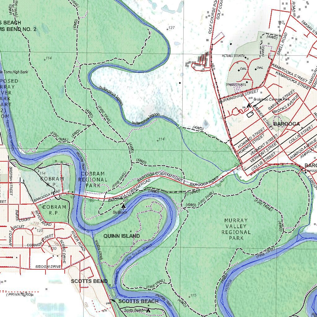 Getlost Map 8026S Tocumwal NSW Topographic Map V15 125,000 by Getlost