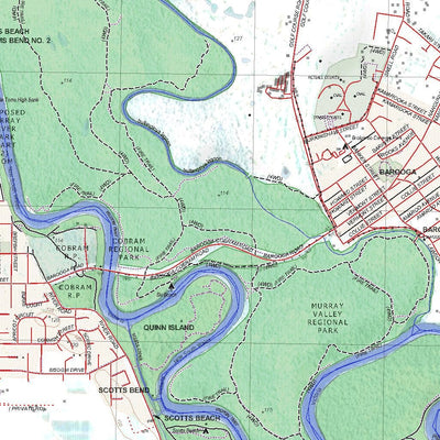 Getlost Map 8026-S Tocumwal NSW Topographic Map V15 1:25,000
