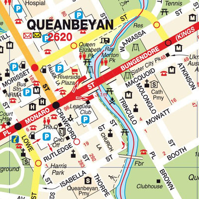 UBD-Gregory's Queanbeyan Street inset map