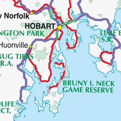 UBD-Gregory's Conservation areas of Tasmania inset map