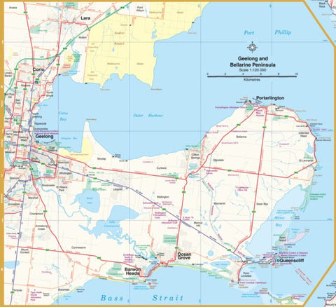 UBD-Gregory's Geelong and Bellarine Peninsula inset map - State Map 370