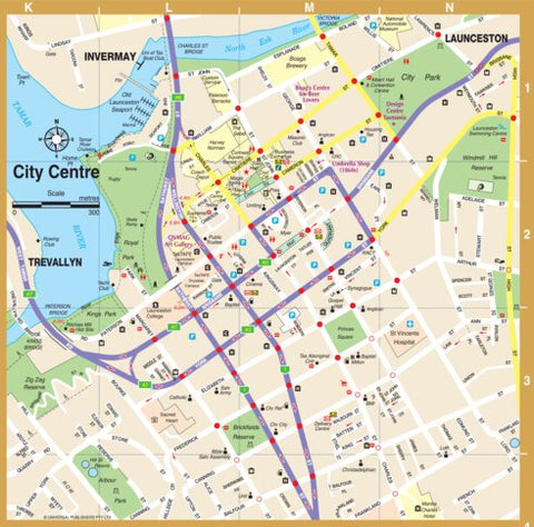 UBD-Gregory's Launceston City Centre Street inset map