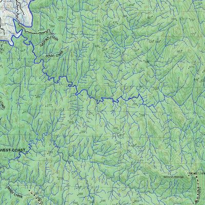 Getlost Map 7914 PIEMAN Tas Topographic Map V15 1:75,000