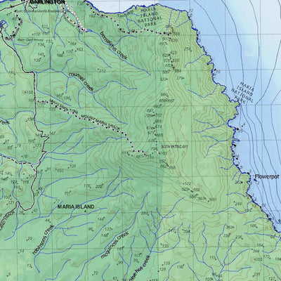 Getlost Map 8512 MARIA Tas Topographic Map V15 1:75,000