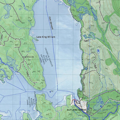 Getlost Map 8113 NIVE Tas Topographic Map V15 1:75,000