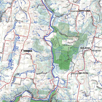 Getlost Map 8115 FORTH Tas Topographic Map V15 1:75,000