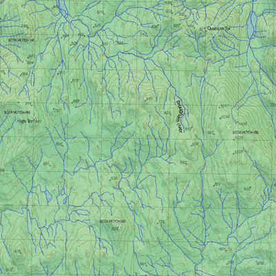Getlost Map 8014 SOPHIA Tas Topographic Map V15 1:75,000
