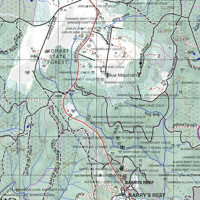 Getlost Map Wombat (Special) Topographic Map V15