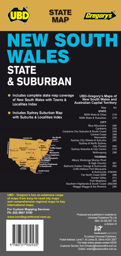 UBD-Gregory's New South Wales State & Suburban, Map 270, edition 29