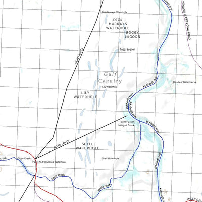 Getlost Map 6860 AUGUSTUS DOWNS Qld Topographic Map V15 1:75,000