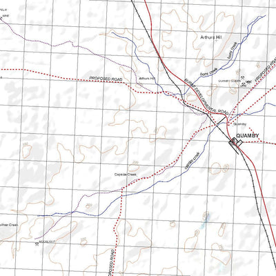 Getlost Map 6957 QUAMBY Qld Topographic Map V15 1:75,000