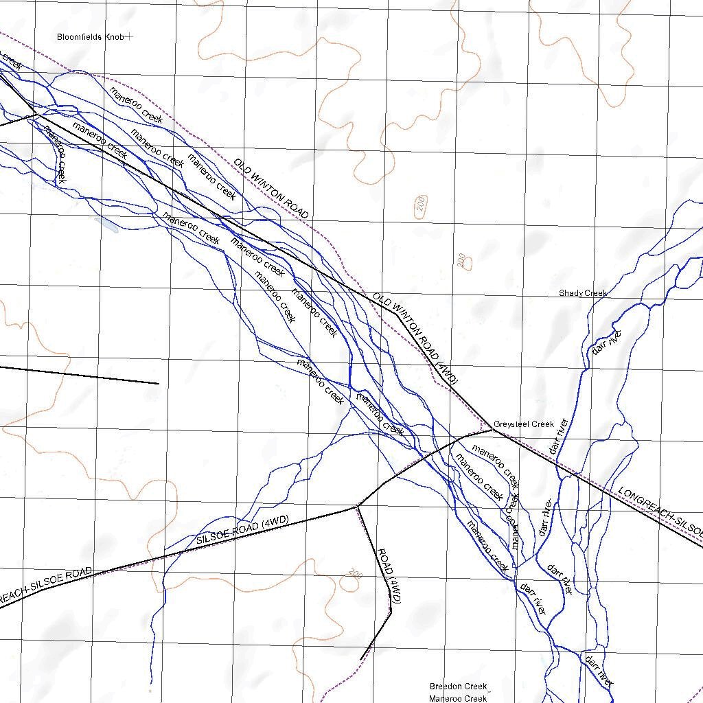 Getlost Map 7651 MANEROO Qld Topographic Map V15 1:75,000 by Getlost ...
