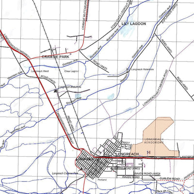 Getlost Map 7751 LONGREACH Qld Topographic Map V15 1:75,000