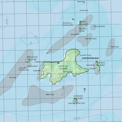 Getlost Map 8854 CURLEW ISLAND Qld Topographic Map V15 1:75,000